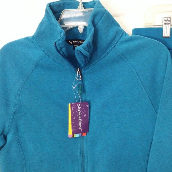 NWT Seg'ments Active 2-pc Track Suit Set Lady(M/L) Merino Wool Blend Thumb Cuff - Picture 3 of 10
